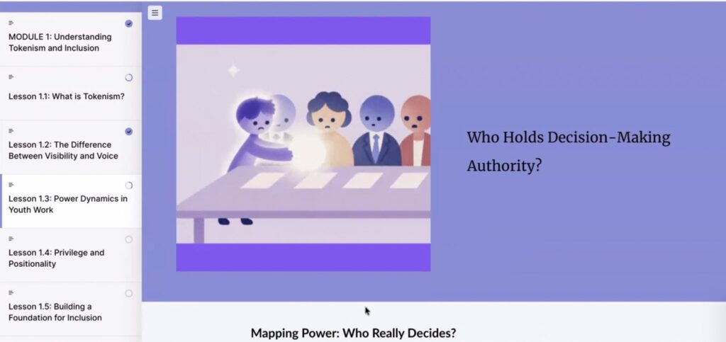 Lesson 1.3 of the TOKENISM eLearning course: who holds decision-making authority?